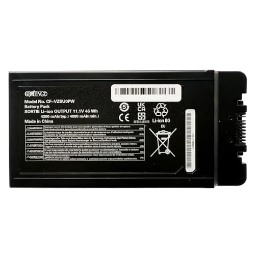 CF-54 CF-VZSU0PW Laptop Battery Replacement Pack for Panasonic Toughbook CF54 MK1 MK2 MK3 Toughbook 54 Gloved Multi Touch 54 Lite Performance Prime Series Notebook 6-Cells