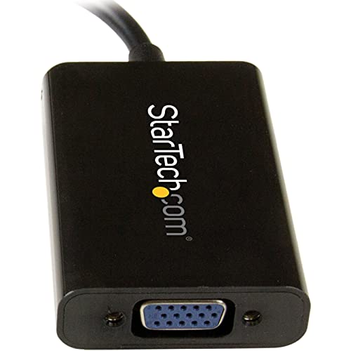 StarTech DisplayPort to VGA Adapter with Audio, 1080p, Dongle (DP2VGAA) | 1920 x 1200, DP to VGA Converter, Audio Output, Compact, Lightweight, High-Definition Video, Portable