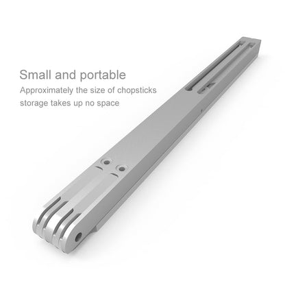 Aluminum Laptop Stand for Desk, Foldable Ventilated Cooling Notebook Stand, Adjustable Portable Laptop Holder, Compatible with 11" - 17.3" MacBook Pro Air, HP and Other laptops（Silver）