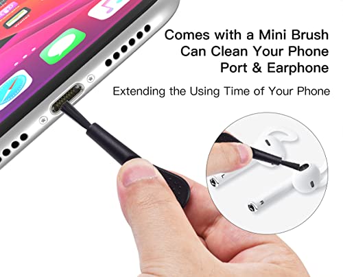 20X Anti Dust Plugs for iPhone 14, 14 Pro Max, 13, 13 Pro Max, 12, 12 Pro Max, 11, 11 Pro, X, XS, XR, 8, 7, iPhone Lightning Charging Port Dust Cover with Cleaning Brush, iPhone Silicone Dust Plugs - size: For iPhone(2 in 1)