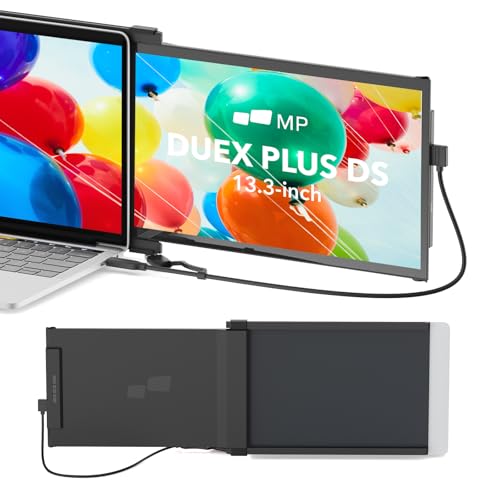Duex Plus DS Laptop Screen Extender,13.3" FHD 1080P Laptop Monitor Extender | IPS USB Type-C/HDMI Plug and Play Portable Monitor for 13"-14.5" Laptops,Support Windows/Mac/Android/Switch Compatible - size: 13.3-inch