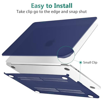 May Chen Case for MacBook Air 13/13.6-inch (M5/M4/M3/M2, 2022-2026 Models A3449 A3240 A3113 A2681), Lightweight | Closes Seamlessly | Ideal for Work Hard Shell Case, Nacy Blue - color: Nacy Blue