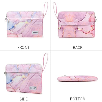 Canvaslife Laptop Sleeve Case Cover with Pocket for MacBook Pro 14 inch and 14 inch-14.4 inch HP, Lenovo, Dell, ASUS, Acer Notebook Computer (New Pink Marble) - color: New Pink Marble, size: 14 inch / 14.0 inch
