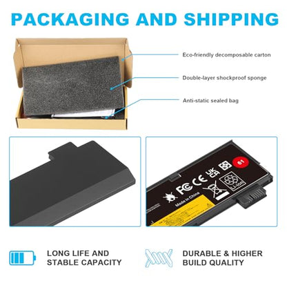 01AV423 Laptop Battery Replacement for 11.4V 24WH Lenovo ThinkPad T570 T580 T470 T480 A475 A485 P51S P52S TP25 01AV452 01AV422 01AV424 01AV490 4X50M08810 SB10K97579 SB10K97580 SB10K97581 SB10K97597 - size: 8.19x2.13x0.35inch 01AV423