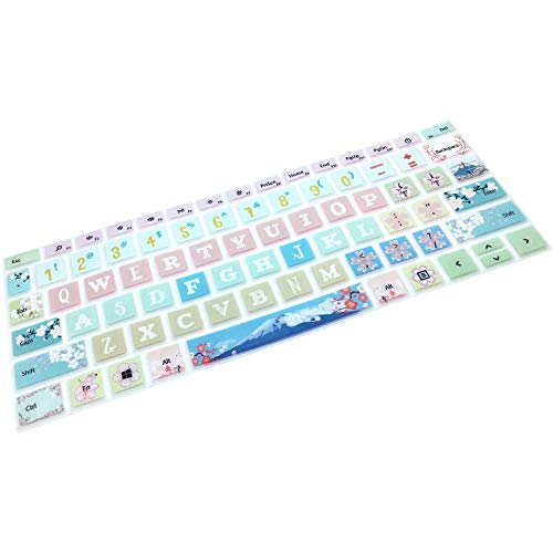 Protective Keyboard Cover Skin for Microsoft Surface Laptop Go 12.4" Touchscreen 2020 Release, Flower and Big Letter Designs, Sakura - color: Sakura