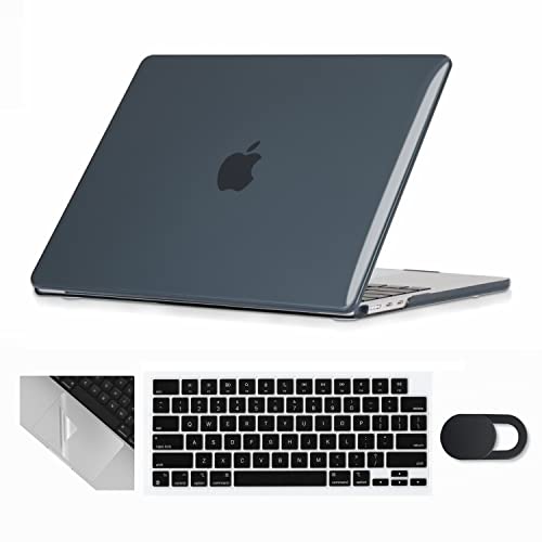 Se7enline for MacBook Neo Case 13 inch 2026 Model A3409,Crystal Black | 4 in 1 Laptop Case,Keyboard Cover,Trackpad Protector,Webcam Cover,Anti-Scratch Anti-Drop Full Protection Slim Lightweight - color: Crystal Black, size: 13 Inch