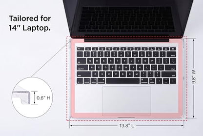 Veemoon 14inch Laptop Keyboard Cover Clear Acrylic Laptop Dust Cover Cat Keyboard Protector Waterproof Computer Case Desktop Protective Accessories for Home School Office (13.8 * 9.8 * 0.6 Inch)