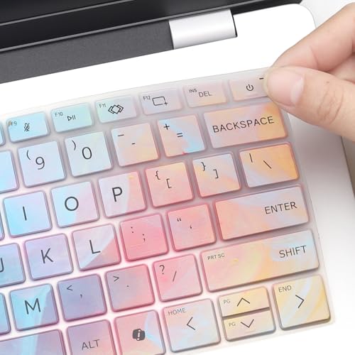Stylish Colorful Keyboard Cover for 2026 2025 HP OmniBook 5 14 inch & OmniBook 7 14", OmniBook 5/7 14-fp0057nr 14-he0017nr 14t-hh000 14t-hk000 14z-hm000 14z-hn000 14-kf0712nr 14t-km000 14-fr0017nr - color: Colorful