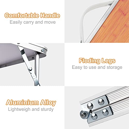 Lap Desk, Laptop Desk with LED Light, Bed Table Desk
