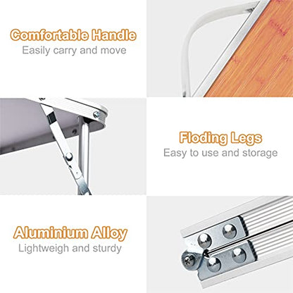 Lap Desk, Laptop Desk with LED Light, Bed Table Desk