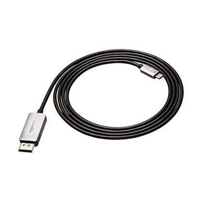Amazon Basics Aluminum Uni-Directional USB-C (Source) to DisplayPort Cable (Display) - 6-Foot - size: 6-Foot