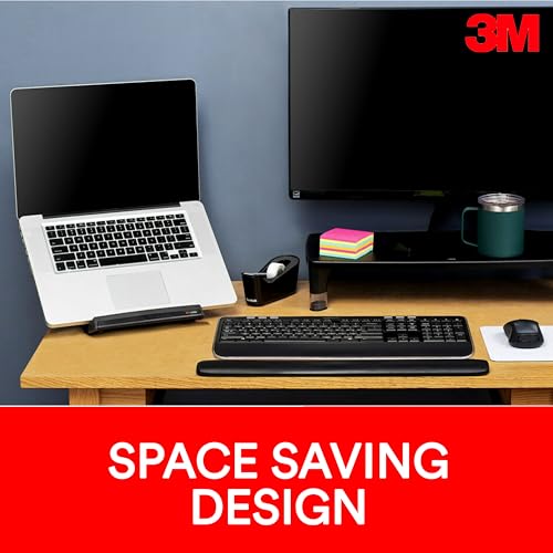 3M Vertical Notebook Computer Riser With Cable Management, 9" X 12" X 6.5" To 9.5", Black/charcoal Gray, Supports 20 Lbs - size: 8.8" x 7.8" x 6.4"