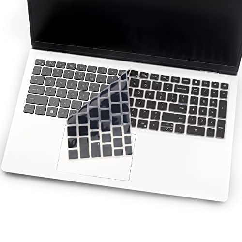 Keyboard Cover for Dell Inspiron 15 5510 5515 5518 3510 3511 3515 3525 7510 15.6'' 17.3''/ Inspiron 16 7610 16'', Dell Latitude 3520, Dell Vostro 15 5510 15.6,2025 Dell 15 Laptop DC15250 DC15255 - color: Black
