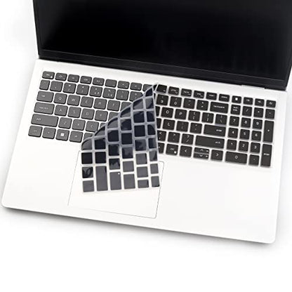 Keyboard Cover for Dell Inspiron 15 5510 5515 5518 3510 3511 3515 3525 7510 15.6'' 17.3''/ Inspiron 16 7610 16'', Dell Latitude 3520, Dell Vostro 15 5510 15.6,2025 Dell 15 Laptop DC15250 DC15255 - color: Black