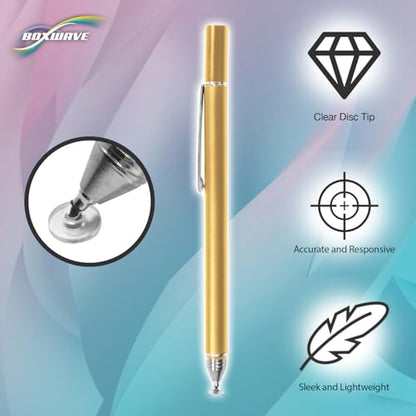 BoxWave Stylus Pen Compatible with HP Envy x360 Convertible 2-in-1 Laptop (15.6 in) - FineTouch Capacitive Stylus, Super Precise Stylus Pen - Champagne Gold