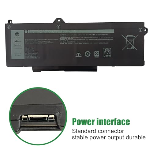 GRT01 Laptop Battery Replacement for Dell Latitude 5421 5431 5521 5531 Precision 3470 3561 3571 3581 3591 Series Notebook 00P3TJ 0P3TJ 0R05P0 R05P0 Black 15.2V 64Wh 4000mAh - size: 12.2*4.5*1.2inch GRT01