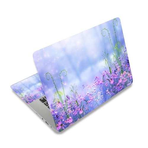 Laptop Skin Sticker Decal,12" 13" 13.3" 14" 15" 15.4" 15.6" Laptop Skin Sticker Protector Cover for Toshiba Hp Samsung Dell Apple Acer Leonovo Sony Asus Laptop Notebook (Purple Floret) - color: Purple Floret