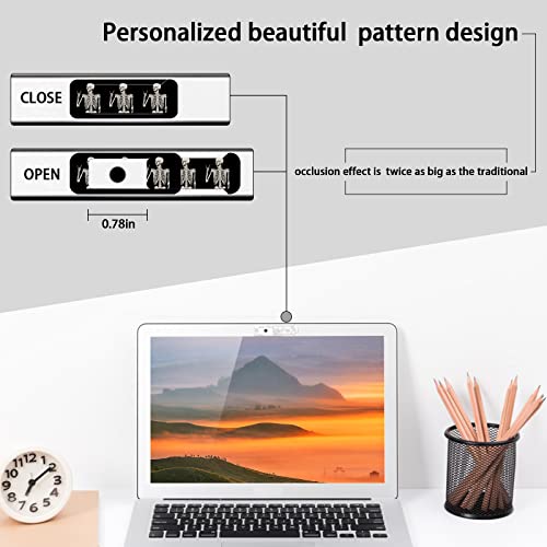 Webcam Cover, 3 Pieces, Laptop Camera Cover, Privacy Shielding Capacity is Twice as Big as The Traditional, Suitable for Computer Mobile Phones, laptops, Tablets and so on (Skull) - color: skull