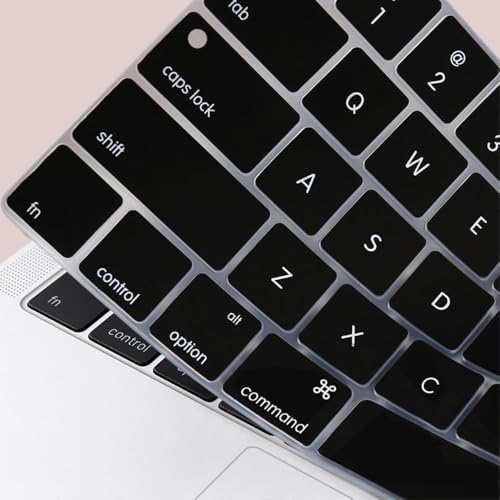 Soft Silicone English Language Keyboard Cover Skin Compatible with MacBook Pro 13 inch and 15 inch with Touch Bar Models: A2159 / A1989 / A1990 / A1706/ A1707 - Release 2019 2018 2017 2016 (Black) - color: English Language, Black, size: Compatible for Mac