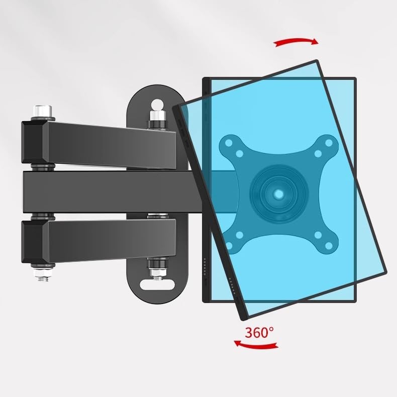 Monitor Stand Single Monitor Wall Mount for Most 10-27" Monitors Within 33.0 lbs, Full Motion Adjustable Wall Mount Articulating Arms Swivel Tilt Extension Rotation Monitor Stand Desk arm