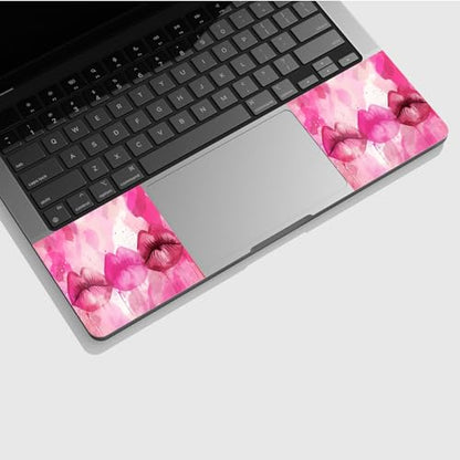 Universal Laptop Skin Sticker with 2 Wrist Pad Skins, Waterproof Scratch Resistant Vinyl Laptop Cover Decal, Cut to Fit for 11–15.6 Inch MacBook HP Dell Lenovo, Lips - color: Lips