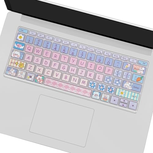 Cute Keyboard Cover for Microsoft Surface Laptop 3/4 / 5 13.5”&15”, Surface Laptop Studio 1/2 14.4”, Cute Bunny - color: Cute Bunny