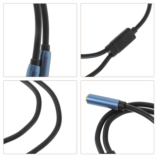 SEWACC One Headphone Mic Audio Y Splitter Cable Adapter for Laptop Lossless Sound Transmission Lightweight Compact Earphone Splitter for Headsets and Microphones