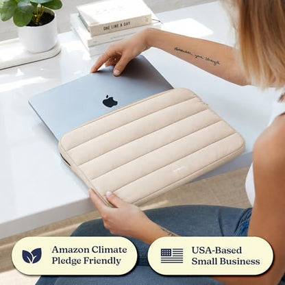 Vandel The Original Puffy Laptop Sleeve Case, 13-14 inch Laptop Sleeve Bag Case 13.3 Inch, Compatible with MacBook Air 13, Pro 14/13 iPad Pro 12.9, HP Dell ASUS, Computer Bag Cover - color: a. Sand, size: 13-14 Inch