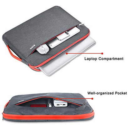 Voova 16-15.6 Inch Laptop Sleeve, Laptop Cover, MacBook Case, Gray | Splash-proof laptop sleeve with soft protection, suitable for laptops and MacBook Pro 16 during travel - color: Grey, size: 15.6-16 Inch