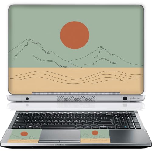 15 15.6 Inch Laptop Skin Sticker Cover Premium Sticker Cover Art Decal Decorative (Included 2 Wrist Pad Skins) - Mountain Landscape - color: 3727, size: 15 Inch