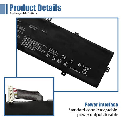 C31N1620 Laptop Battery Replacement for Asus Zenbook U4100U U4100UQ UX430U UX430UQ UX430UQ-GV015T Series 0B200-02370000 C31PoJH 31CP5/70/81 11.55V 50Wh 4335mAh - size: 11.16*3.56*0.25 inch C31N1620