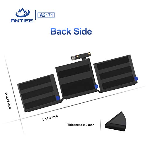ANTIEE A2159 A2289 A2338 Battery Replacement, A2171/ A1713 Battery for MacBook Pro 13-Inch 2019 2020 (M1) EMC 3301 3456 3578 MUHN2 MUHP2 MUHQ2 MUHR2 MXK62 MYDA2 MYD82 MYD92 MYDC2 MXK52 MXK32 MXK72 - size: 11.3*4*0.16inch A2171