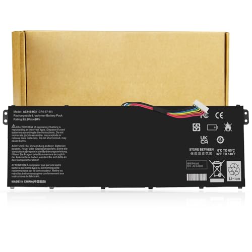 AC14B8K AC14B3K Laptop Battery for Acer Aspire R5-471T R5-571T R5-571TG R5-571TG-7229 R7-371T N15W5 CB5-571 CB3-531 Swift 3 SF314-51 SF314-52 Nitro 5 AN515-51 AN515-52 Aspire 5 A515-51 4ICP5/57/80 - size: Ac14b8k 12.4 5.0 0.7 in