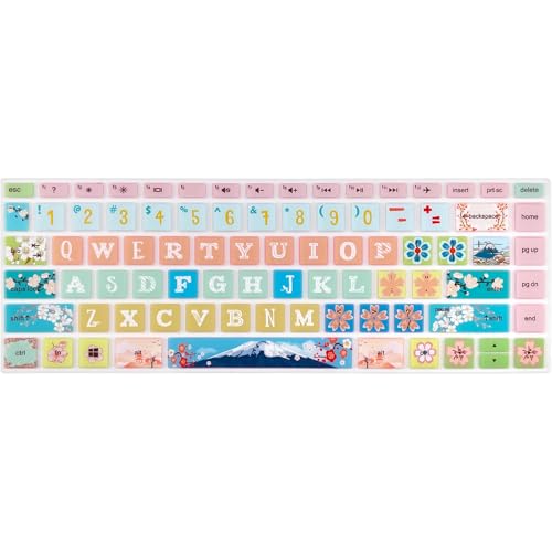 Keyboard Cover for HP 14" Laptop/HP Pavilion x360 14M-BA/CD 14M-DH 14-BF 14-cm 14-CF 14-DF 14-dk 14-DS 14-dq 14-FQ Series, 14-dq0020nr/dq0030nr, 14-fq1025nr/fq0033dx, Sakura - color: Sakura