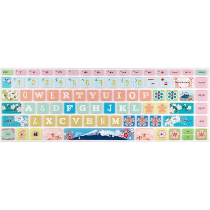 Keyboard Cover for HP 14" Laptop/HP Pavilion x360 14M-BA/CD 14M-DH 14-BF 14-cm 14-CF 14-DF 14-dk 14-DS 14-dq 14-FQ Series, 14-dq0020nr/dq0030nr, 14-fq1025nr/fq0033dx, Sakura - color: Sakura