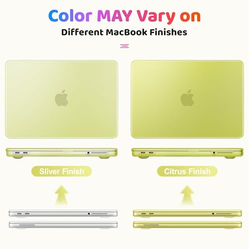 May Chen Compatible with MacBook Neo 13 inch Model A3404 2026 Release, Slim & Lightweigh Frosted Finish Protective Case with Keyboard Cover&Screen Protector, Froste Citrus - color: Froste Citrus