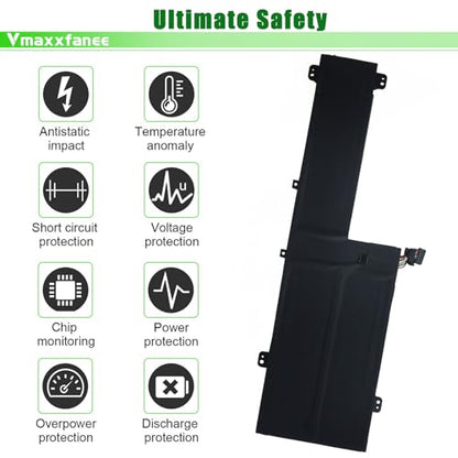 L19M3PD6 52.5WH Laptop Battery Replacement for Lenovo Flex 5-15IIL05 5-14ARE05 5-14IIL05 81X2 82DF Series Notebook L19L3PD6 L19C3PD6 L19D3PD6 SB10X49074 SB10X49076 11.55V 4550mAh - size: 10.23*3.34*0.39 inch L19M3PD6