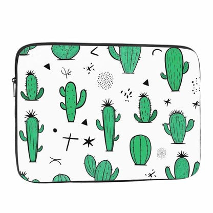 Laptop Sleeve Bag 15.4 15.6 Inch,Cute Cactus Cacti Bohemian Style Green Desert Plant Protective Polyester Computer Cases Laptop Cover Briefcase Bag Tablet Travel Cover - color: LPS-002