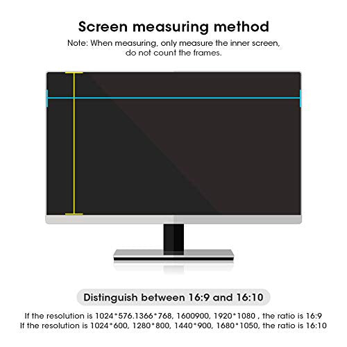 21.5in Computer Privacy Screen, Removable 16:9 Aspect Ratio Widescreen Laptop Monitor Anti Peeping Film Screen Protective Filter, Anti Scratch, for Privacy Screen Filter