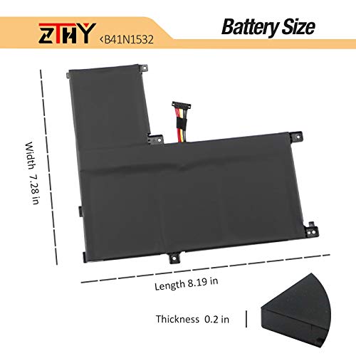 B41N1532 Laptop Battery Replacement for Asus Q504U Q504UA Q504UAK Q534UA | Zenbook Flip UX560 UX560UA UX560UAK UX560UA-FZ014T UX560UQ-FJ051T Q504UA-BBI5T12 BHI5T13 BHI7T21 B41BK25 B41Bl95 15.2V 50Wh - size: 8.19*7.28*0.2 inch B41N1532