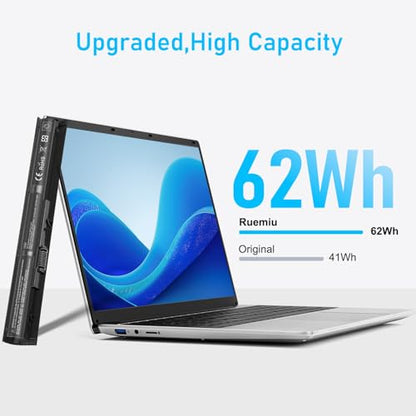 Upgraded 62Wh V104 VI04 Notebook Battery Replacement for HP Pavilion 14-V 15-P 17-F Series ProBook 440 450 445 G2 756743-001 756478-421 756478-422 756745-001 and More - size: 12.08*2.79*1.85inch VI04