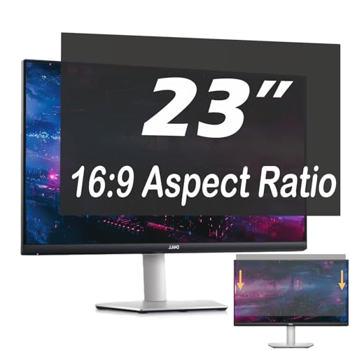 23 Inch Privacy Screen for Computer Monitor, 16:9 Anti-Spy Filter for Laptop & PC Display, Blue Light Blocking Anti-Glare Reversible Protector Film, Easy Slide-Mount Installation (23 Inch Widescreen(16:09)) - size: 23 Inch (16:09)