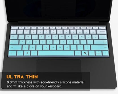 Keyboard Cover for 2026-2024 Microsoft Surface Laptop 8/7(7th Edition) 13.8 & 15 inch, Surface Laptop Accessories Ultra Thin Keyboard Protective Skin -Ombre Mint - color: Ombre Mint