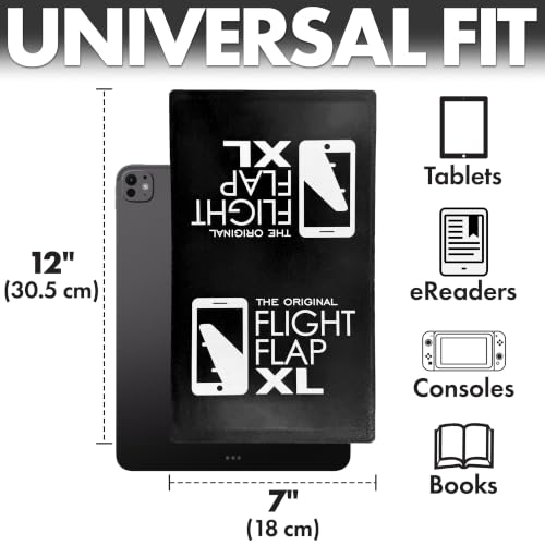 Airplane Phone Holder, Flexible Airplane Tablet Holder Travel | Extra Large 12 in x 7 in, Matte Black, Foldable Design, Fit Ipad, Kindle, Folding Cellphone Stand for Desk, Bed, Treadmill - color: Black, size: Extra Large