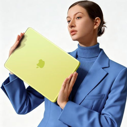 Soonjet for MacBook Neo 13 inch Case 2026 A3404 Hard Shell + Keyboard Cover | Official Citrus Clear, Anti Scratch & Fingerprint, Yellow Matte, Protective Mac Laptop Cover, Thin & Light, Durable Plastic - color: Frost Citrus