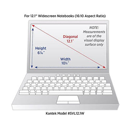 Kantek Secure-View Blackout Privacy Filter for 12.1-Inch Widescreen Notebooks (Measured Diagonally – 16:10 Aspect Ratio), Anti-Glare, Anti-Blue Light (SVL12.1W) - style: 12.1" Widescreen (16:10 Ratio)