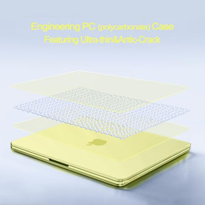 MOSISO Compatible with MacBook Neo Case 13 inch 2026 A3404 A18 Pro Chip | Ultra-thin Protective Crystal Hard Shell Case&Keyboard Cover&Screen Protector, Citrus - color: Citrus