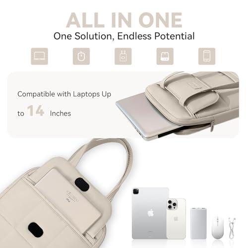 Puffy Laptop Sleeve for MacBook Pro/Air M4/M3/M2/M1 (2024-2019), iPad Pro/Air/Mini - color: Beige