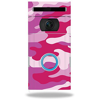 MightySkins Skin Compatible with Ring Doorbell 2 - Pink Camo | Protective, Durable, and Unique Vinyl Decal wrap Cover | Easy to Apply, Remove, and Change Styles | Made in The USA - color: Pink Camo