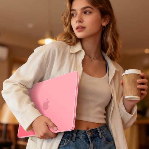 May Chen for MacBook Neo 13 inch Liquid Retina Display ((2026 Release A3404), Slim & Lightweight Protective Case with Screen Protector&Keyboard Cover&Dust Plug, Frosted Pink - color: Frosted Pink